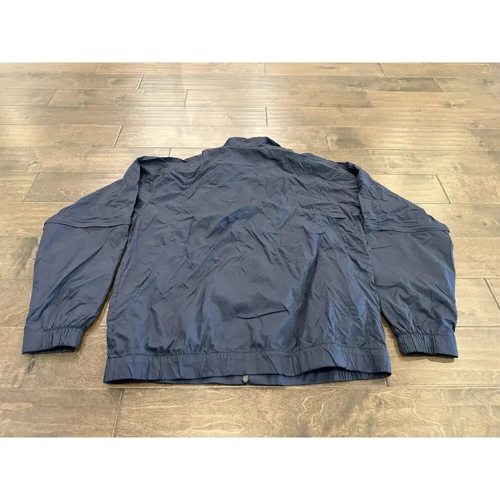 Vintage Nike Golf Navy Full Zip Convertible Cutoff Arm Clima Fit Jacket Size XL